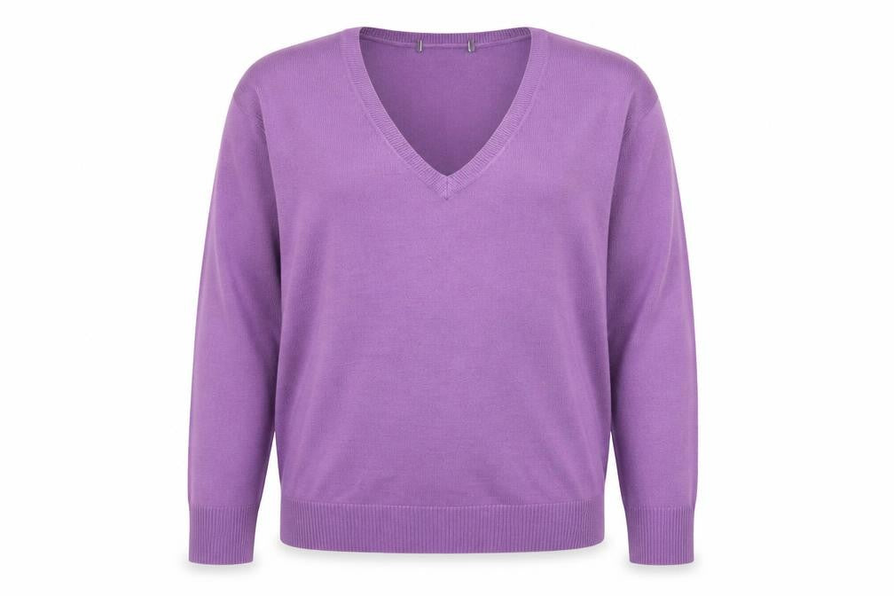 Marks and Spencer Men’s Purple V-Neck Classic Knit Jumper L