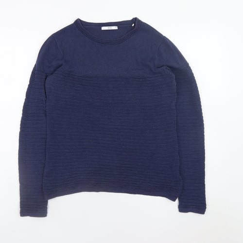 edc Womens Blue XS Crew Neck Knit Pullover Jumper