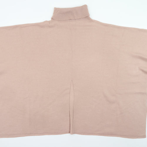 F&F Women’s Beige Roll Neck Cape Style One Size Jumper