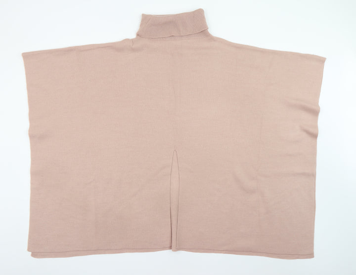 F&F Women’s Beige Roll Neck Cape Style One Size Jumper