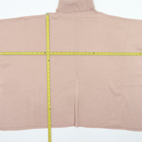 F&F Women’s Beige Roll Neck Cape Style One Size Jumper