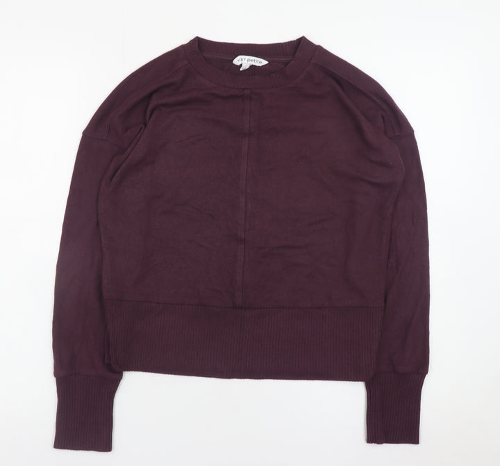 Next Petite Women's Purple XS Crew Neck Long Sleeve Jumper