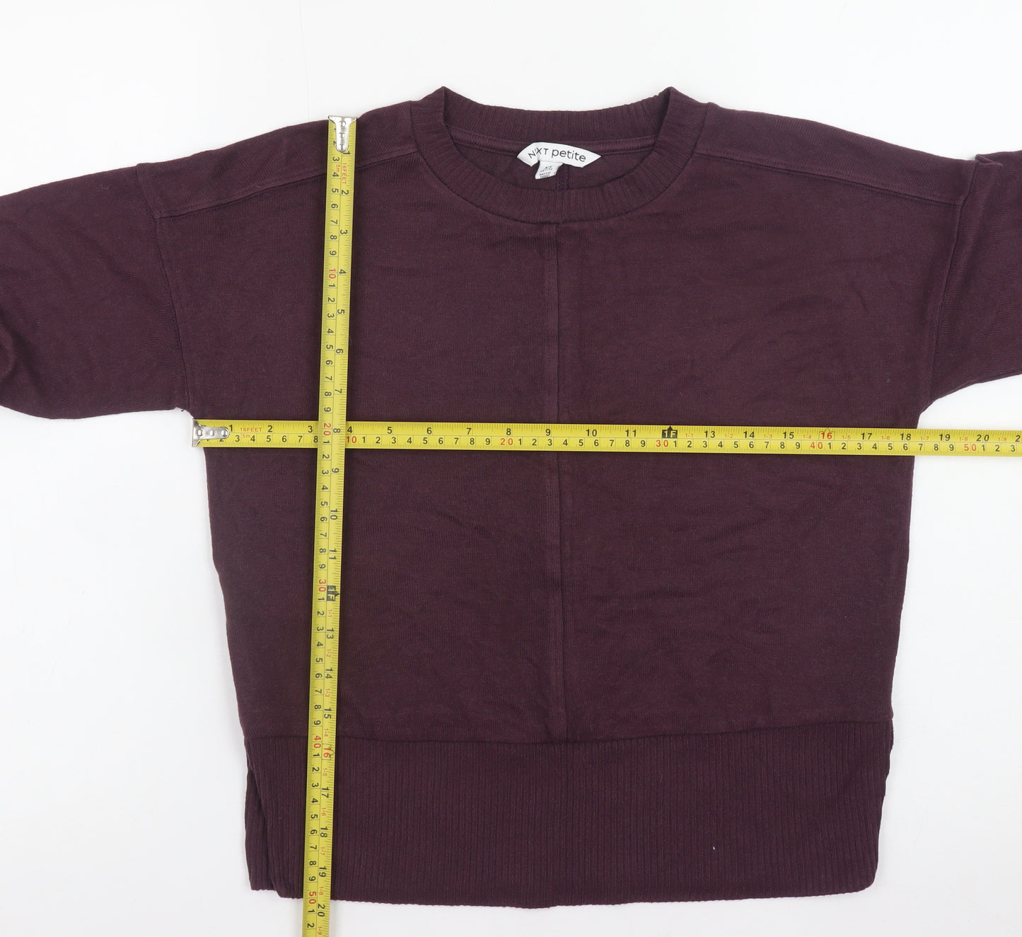 Next Petite Women's Purple XS Crew Neck Long Sleeve Jumper