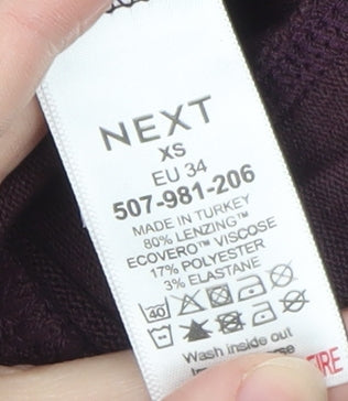 Next Petite Women's Purple XS Crew Neck Long Sleeve Jumper
