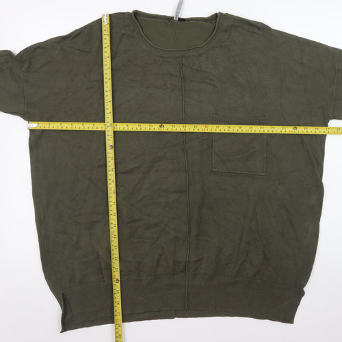 Capsule Women's Green Plus Size 20/22 Relaxed Knit Pullover Jumper