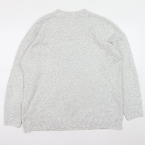 Marks and Spencer Womens Grey Sequin Star Pullover Jumper Size L