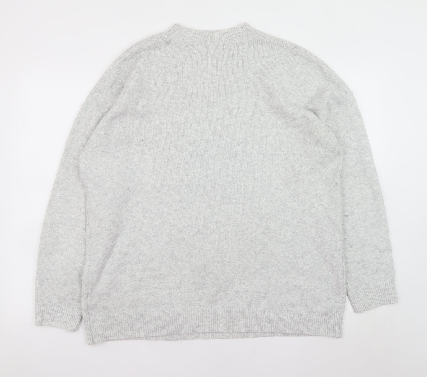 Marks and Spencer Womens Grey Sequin Star Pullover Jumper Size L