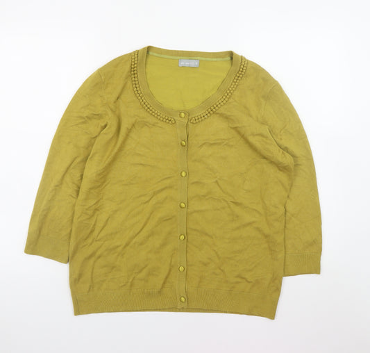 Marks and Spencer Per Una Women's Green Cardigan Size 18 Knit