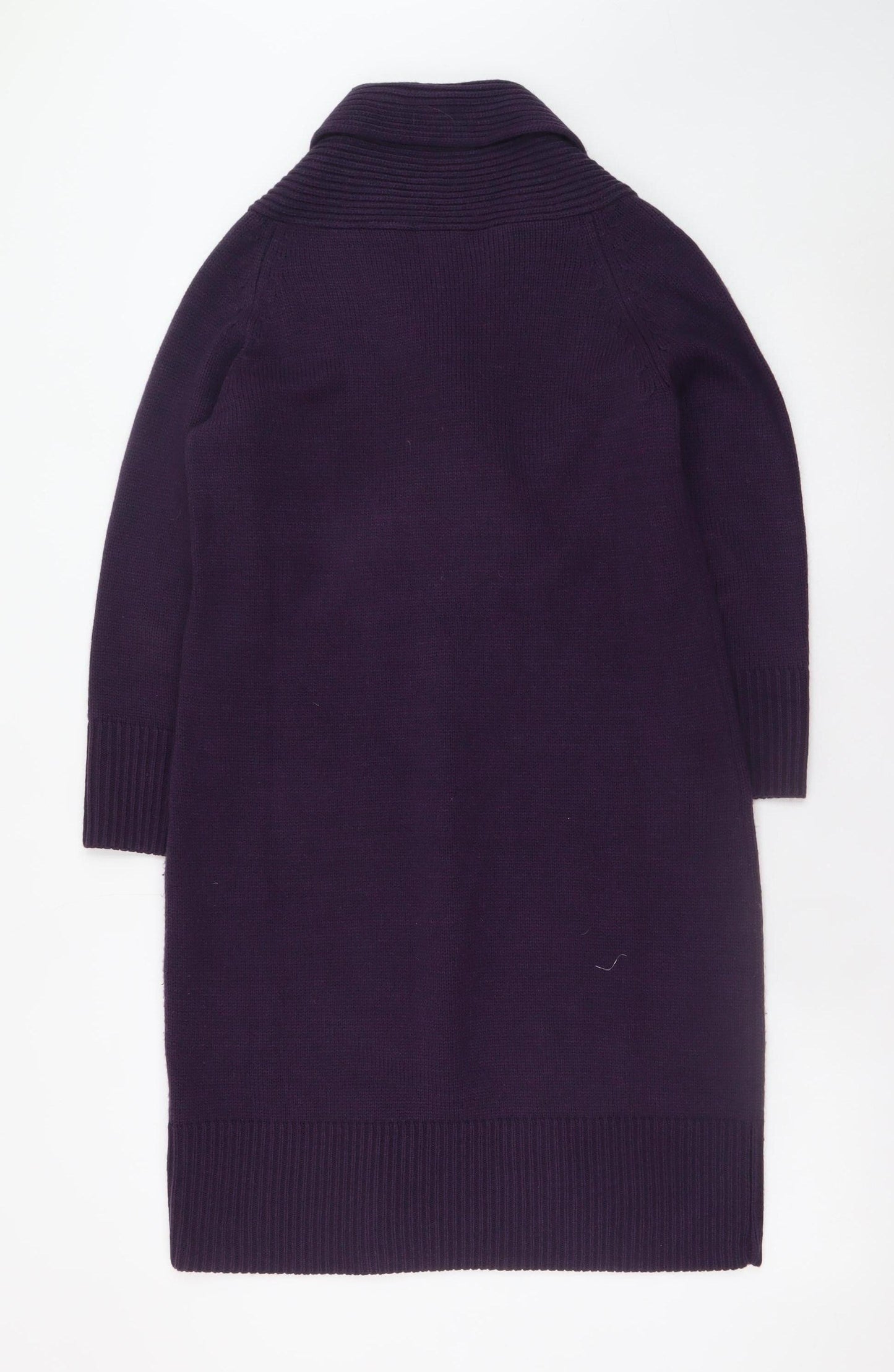 H&M Women’s Purple Jumper Dress Size 12 V-Neck Knit Acrylic