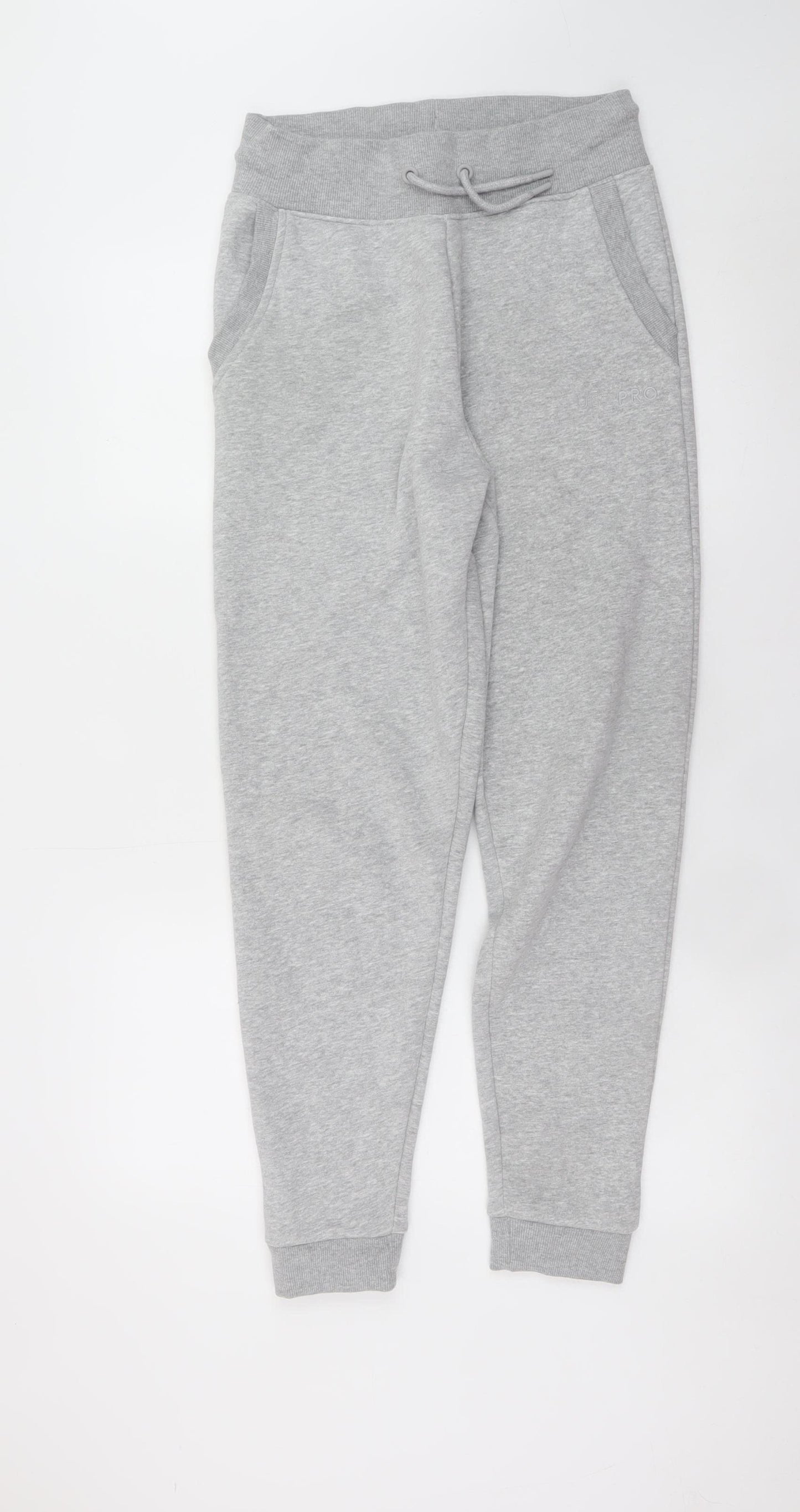 USA PRO Men's Grey Jogger Trousers S Regular Fit Casual