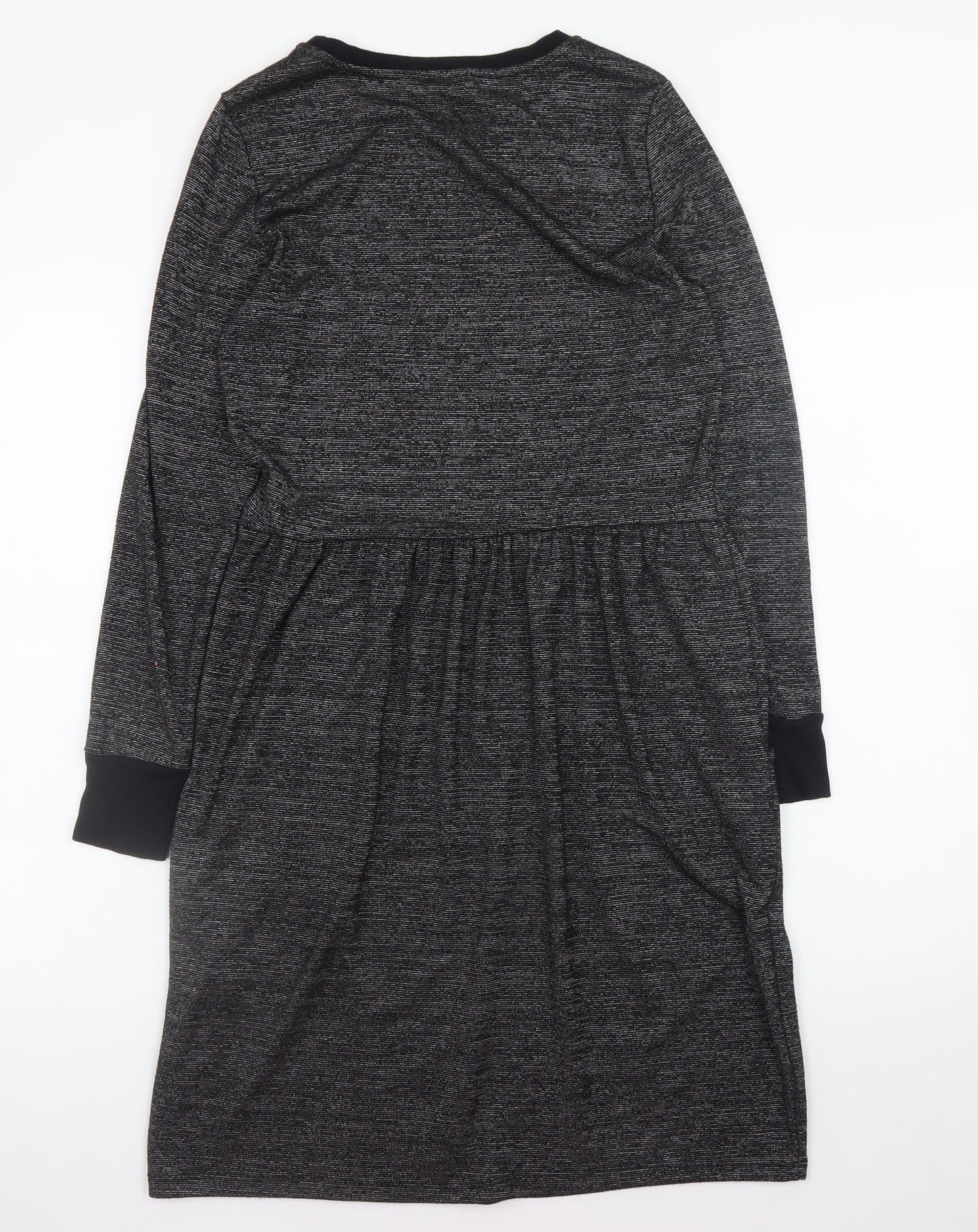 Marks and Spencer Women Grey Size 12 Knit Fit & Flare Dress