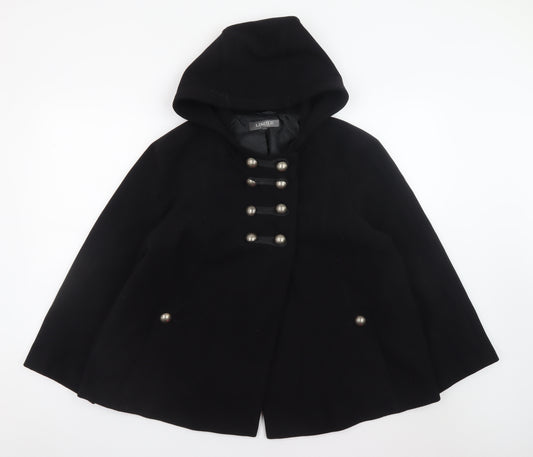 Marks and Spencer Women’s Black Hooded Military Cape UK 16
