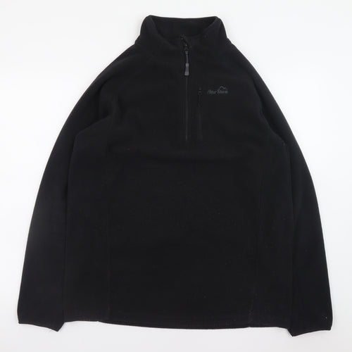 Peter Storm Men's Black Fleece 1/4 Zip Pullover Sweatshirt M