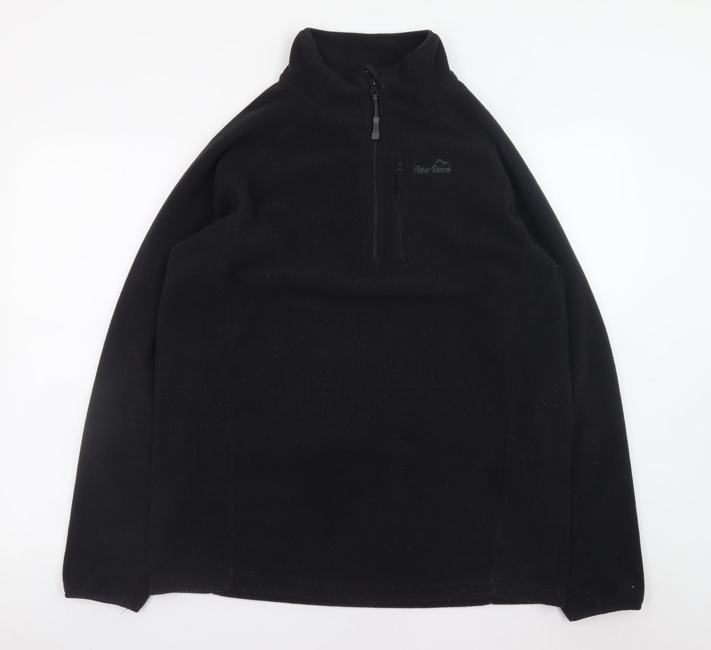 Peter Storm Men's Black Fleece 1/4 Zip Pullover Sweatshirt M