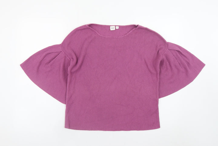 GAP Women’s Purple Flared Sleeve Knit Jumper XS Petite