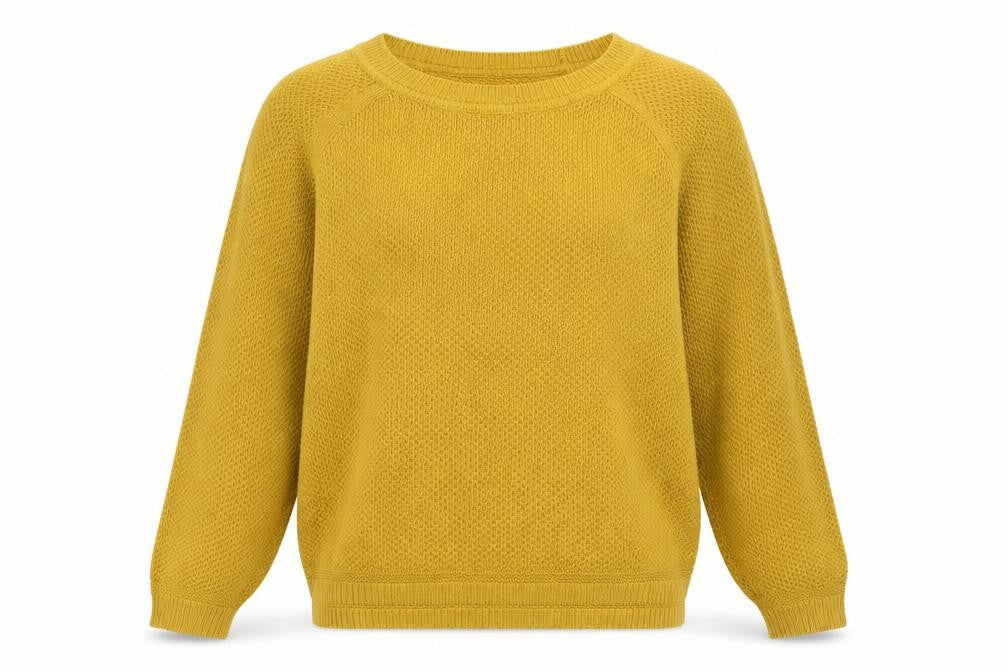 Front view of Old Navy Men's Yellow 2XL Chunky Knit Cotton jumper