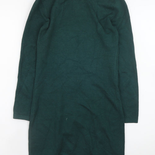 Mohito Women Green XS Bodycon Knit Roll Neck Dress