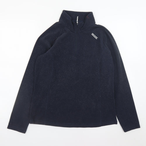 Regatta Unisex Blue Fleece 1/4 Zip Pullover Sweatshirt S
