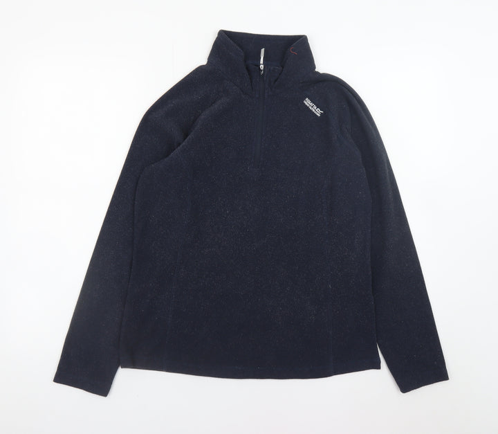 Regatta Unisex Blue Fleece 1/4 Zip Pullover Sweatshirt S