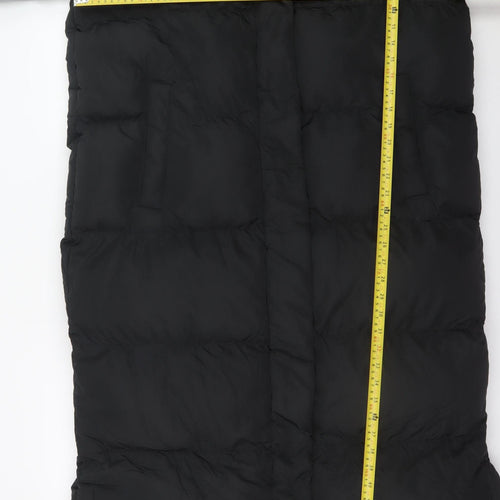 Superdry Women's Black Long Puffer Coat UK 14 Winter Insulated