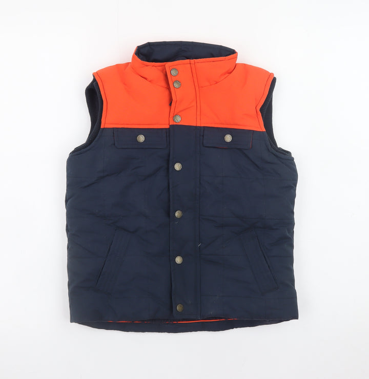 FatFace Boys Blue and Orange Padded Bodywarmer 6-7 Years