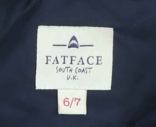 FatFace Boys Blue and Orange Padded Bodywarmer 6-7 Years