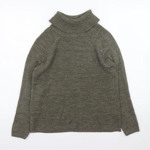 b.young Women's Green Roll Neck Knit Jumper Size S