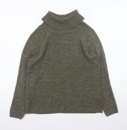 b.young Women's Green Roll Neck Knit Jumper Size S