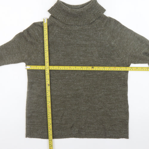 b.young Women's Green Roll Neck Knit Jumper Size S