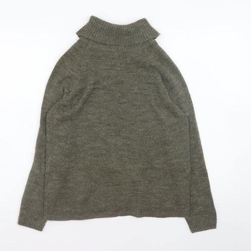 b.young Women's Green Roll Neck Knit Jumper Size S