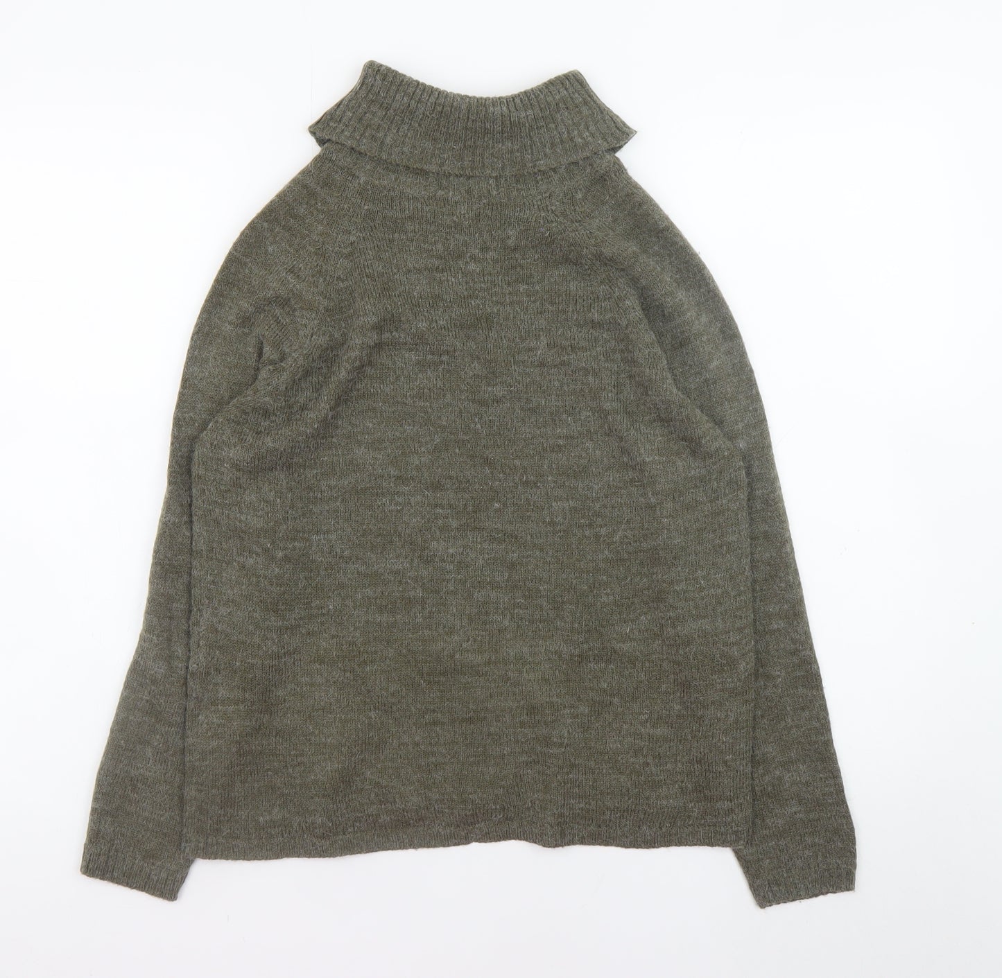 b.young Women's Green Roll Neck Knit Jumper Size S