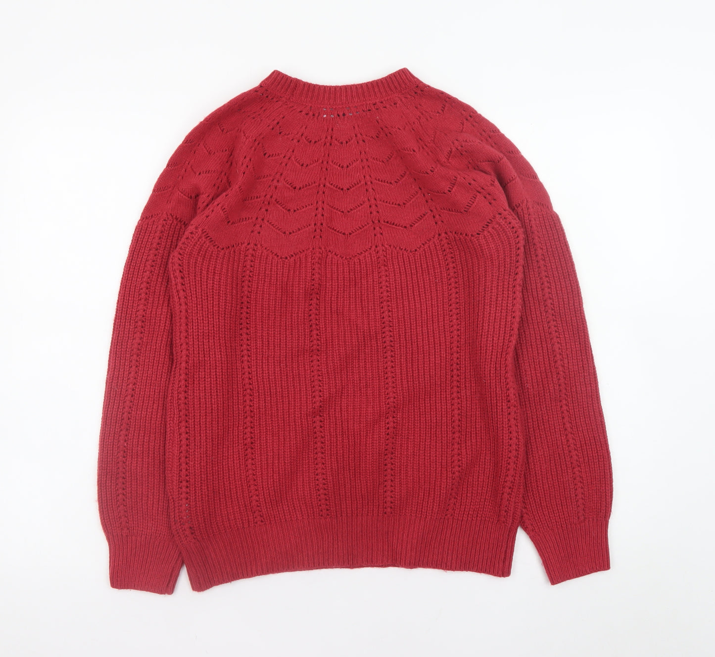 Crew Clothing Company Women Red Size 8 Cable-Knit Jumper