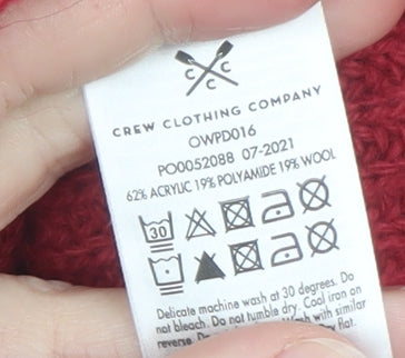 Crew Clothing Company Women Red Size 8 Cable-Knit Jumper