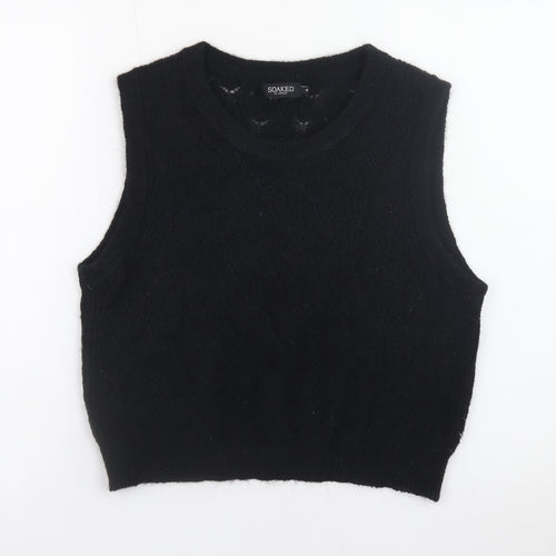Soaked in Luxury Women's Black Cropped Knit Tank Top M