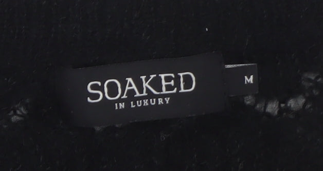 Soaked in Luxury Women's Black Cropped Knit Tank Top M