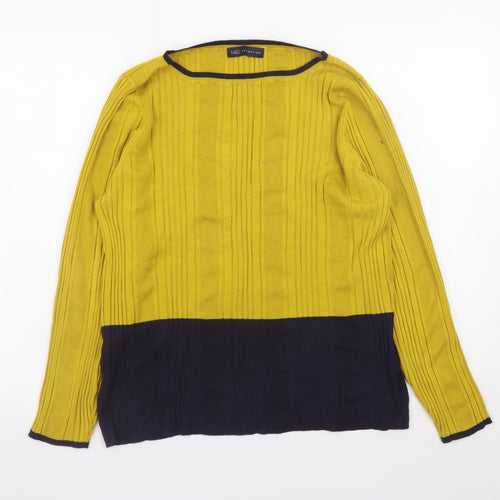 Marks and Spencer Women Yellow Long Sleeve Pullover Jumper Size 24