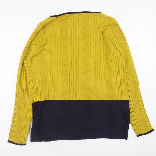Marks and Spencer Women Yellow Long Sleeve Pullover Jumper Size 24