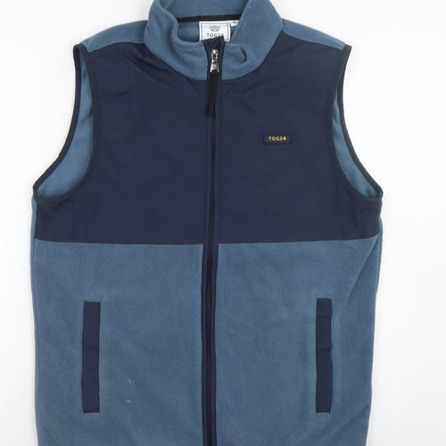 TOG24 Men's Blue Fleece Bodywarmer Waistcoat Size S
