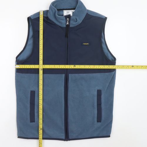 TOG24 Men's Blue Fleece Bodywarmer Waistcoat Size S