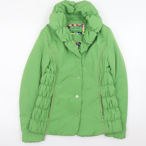 Marks and Spencer Women Green Size 10 Shower Resistant Puffer Jacket