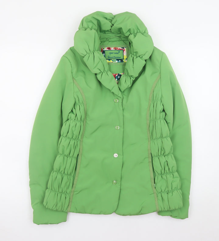 Marks and Spencer Women Green Size 10 Shower Resistant Puffer Jacket