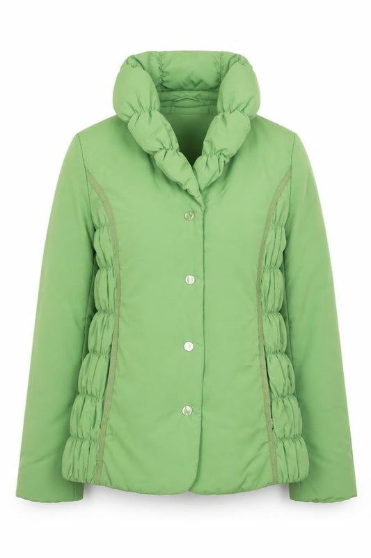 Front view of Marks & Spencer Women Green, size 10, Shower Resistant Puffer Jacket