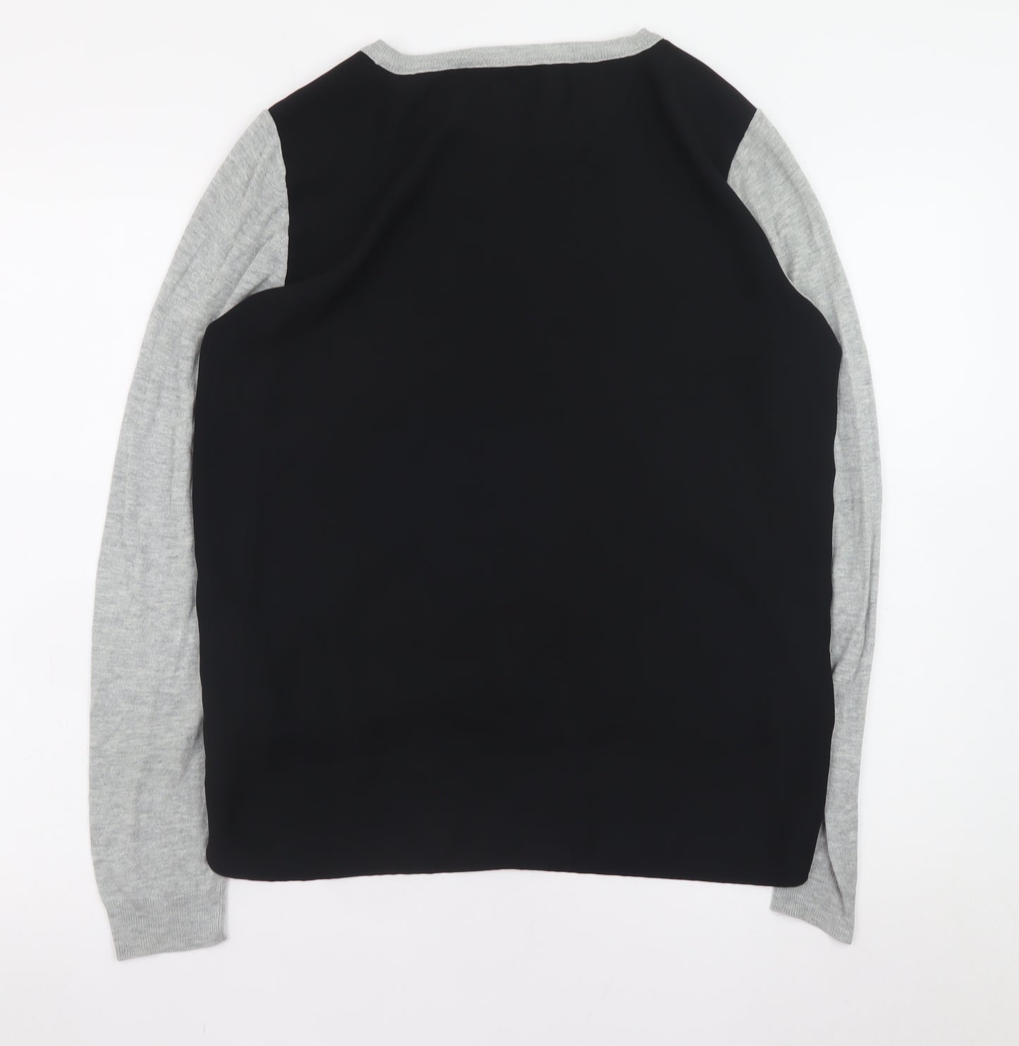 Whistles Women Grey Long Sleeve Round Neck Pullover Jumper Size 10