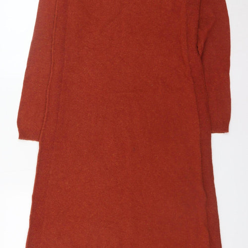 Seasalt Cornwall Women’s Brown Knit Jumper Dress UK 8 Wool Blend