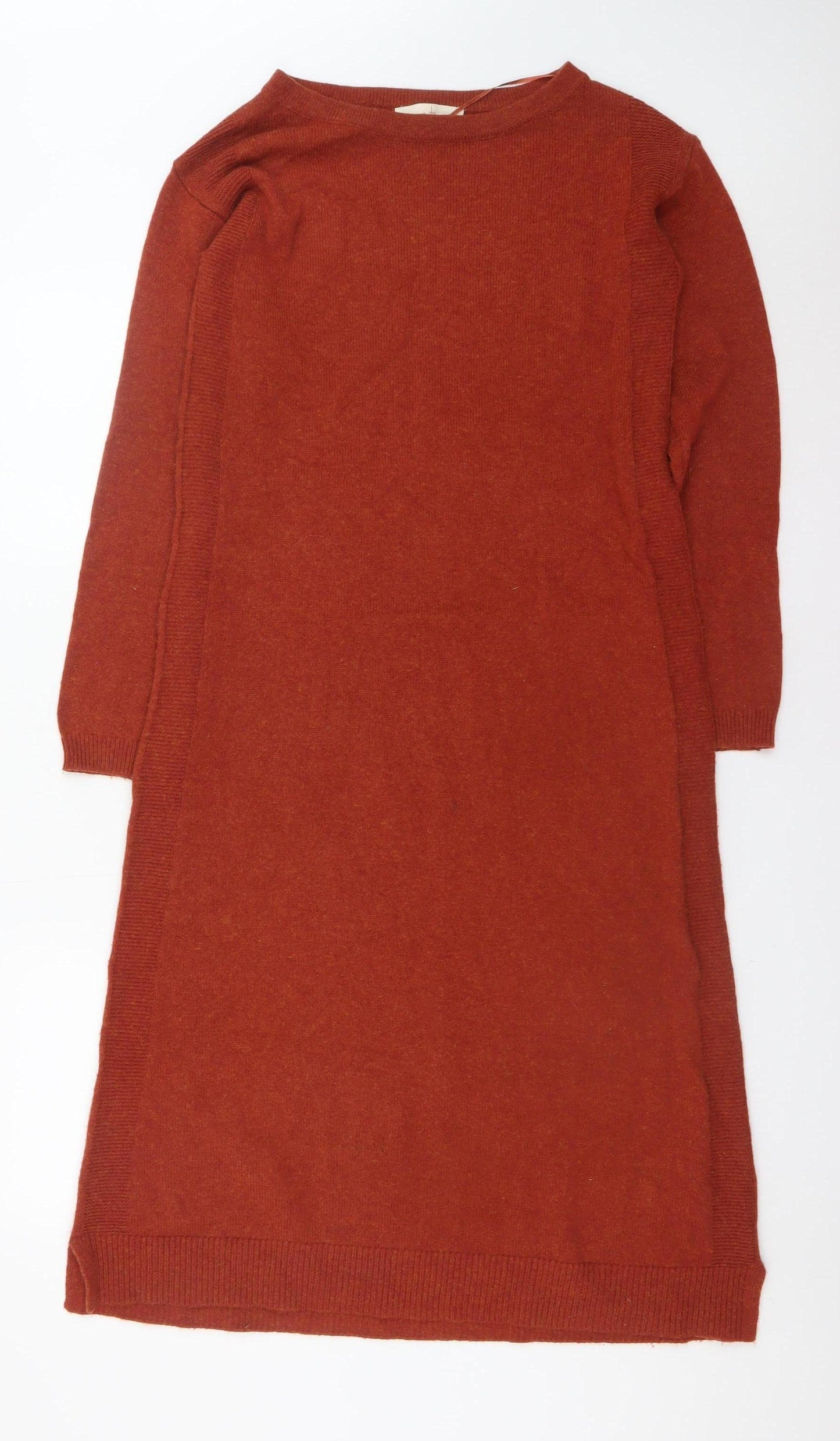 Seasalt Cornwall Women’s Brown Knit Jumper Dress UK 8 Wool Blend