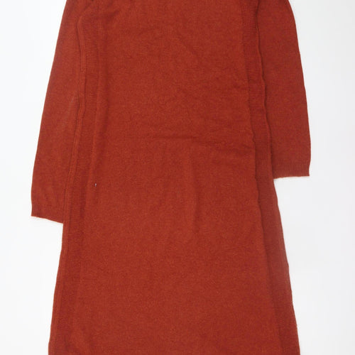 Seasalt Cornwall Women’s Brown Knit Jumper Dress UK 8 Wool Blend