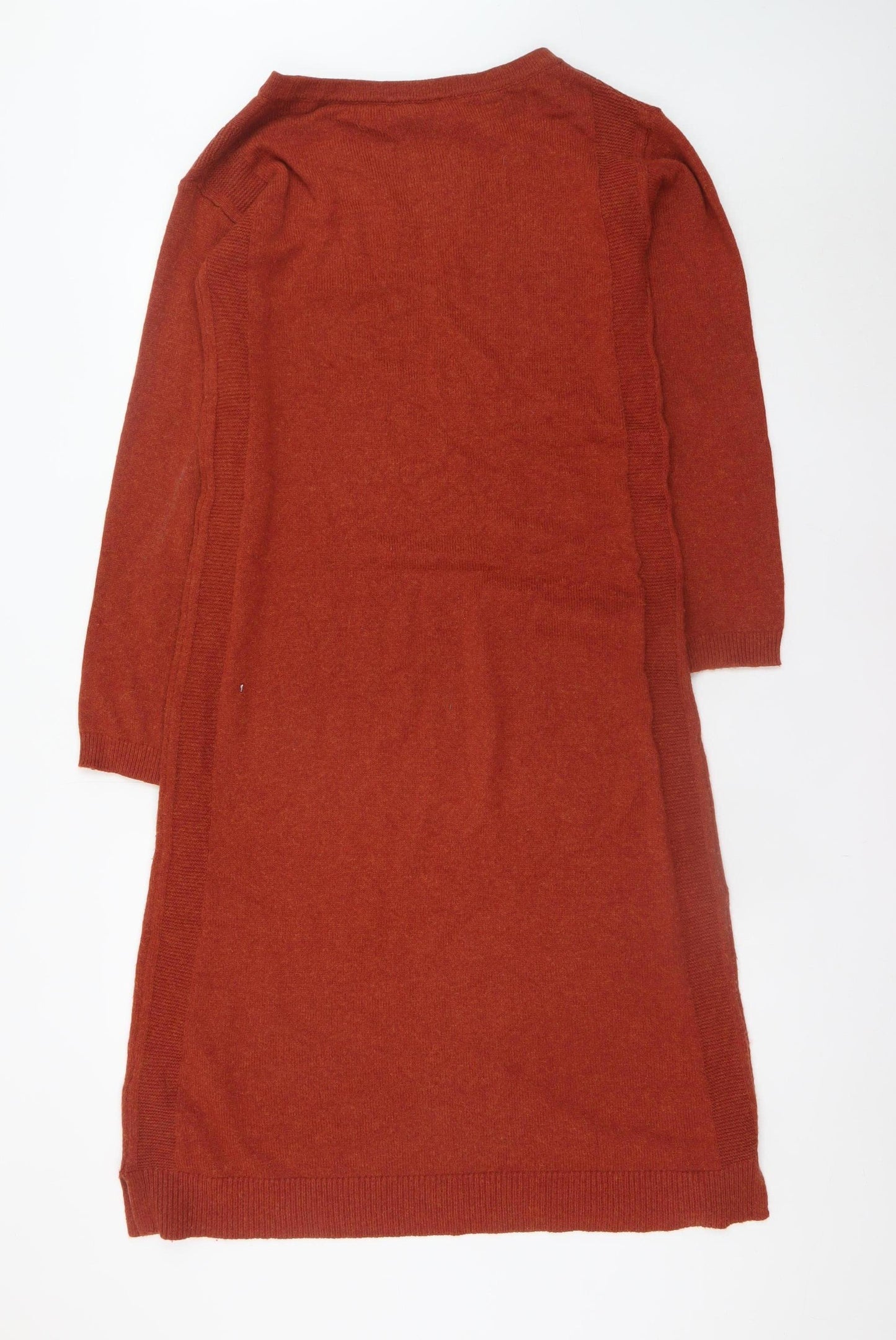 Seasalt Cornwall Women’s Brown Knit Jumper Dress UK 8 Wool Blend