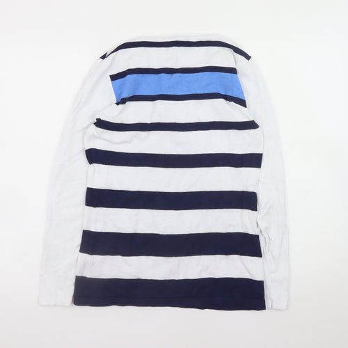 Marble Womens Blue Striped Crew Neck Long Sleeve Jumper Size 10