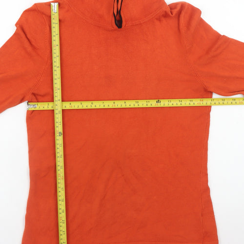 Principles by Ben de Lisi Women's Orange High Neck Knit Jumper Size 10