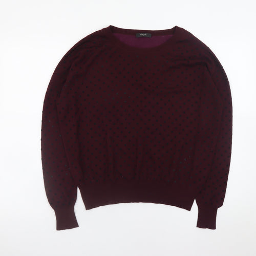 Paul Smith Women's Purple Merino Wool Polka Dot Jumper Size M